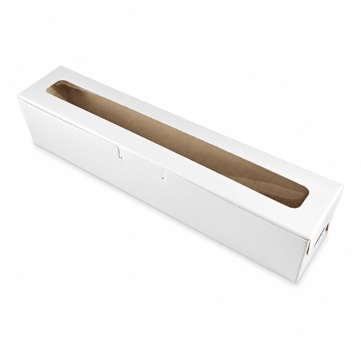 Caja Cartulina Blanca para Macarrones 25x5x5 cm. 10 Unidades2