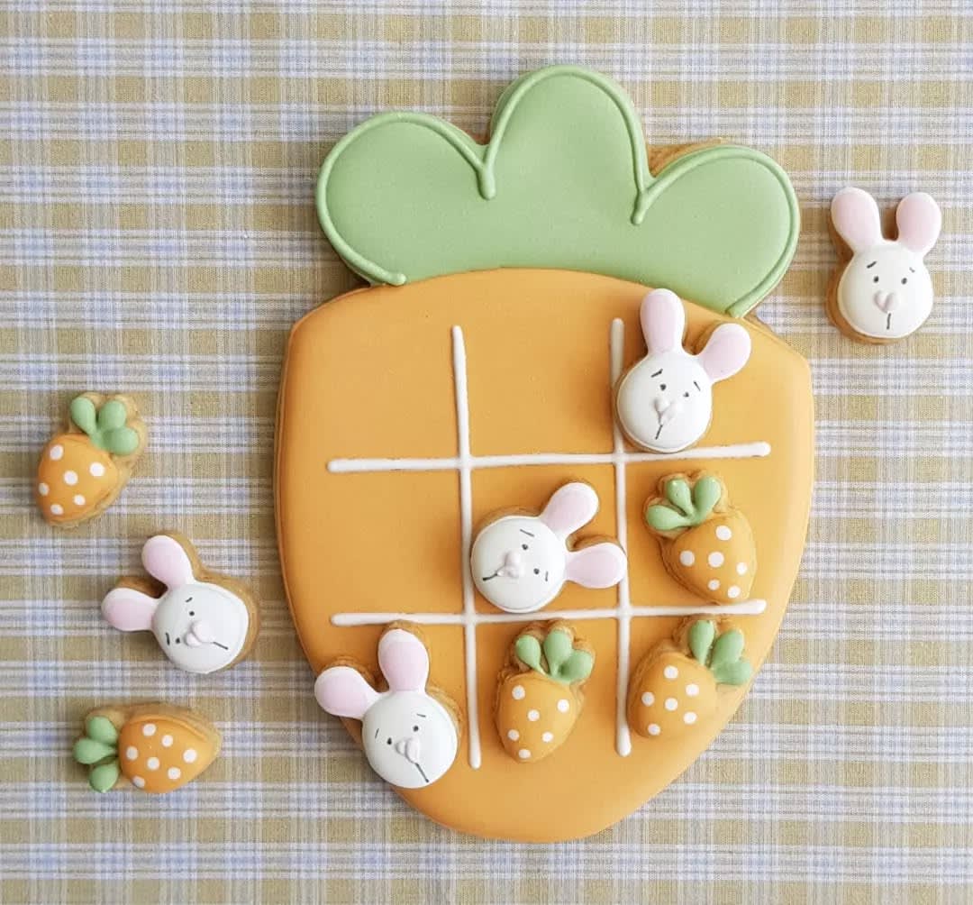 Set Cortadores Gato # Tic-Tac-Toe Zanahoria Plástico4