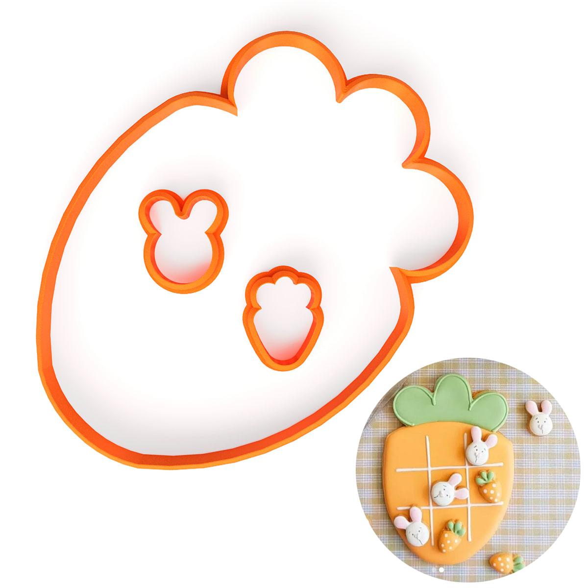 Set Cortadores Gato # Tic-Tac-Toe Zanahoria Plástico 0
