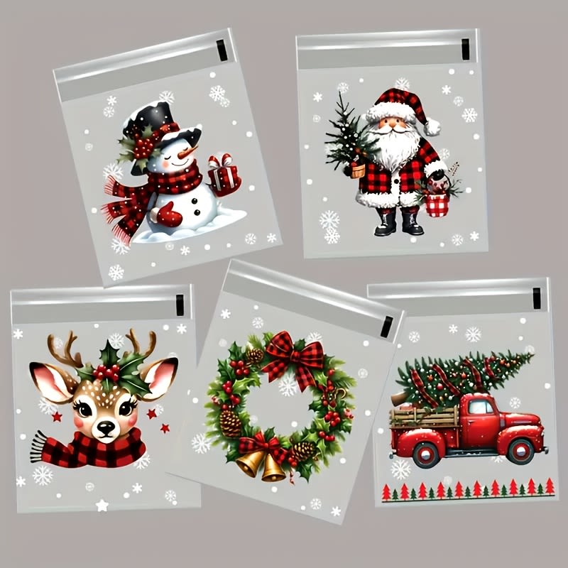Bolsa Celofán Navidad N°2 10x10 con Adhesivo - 100 Unidades3