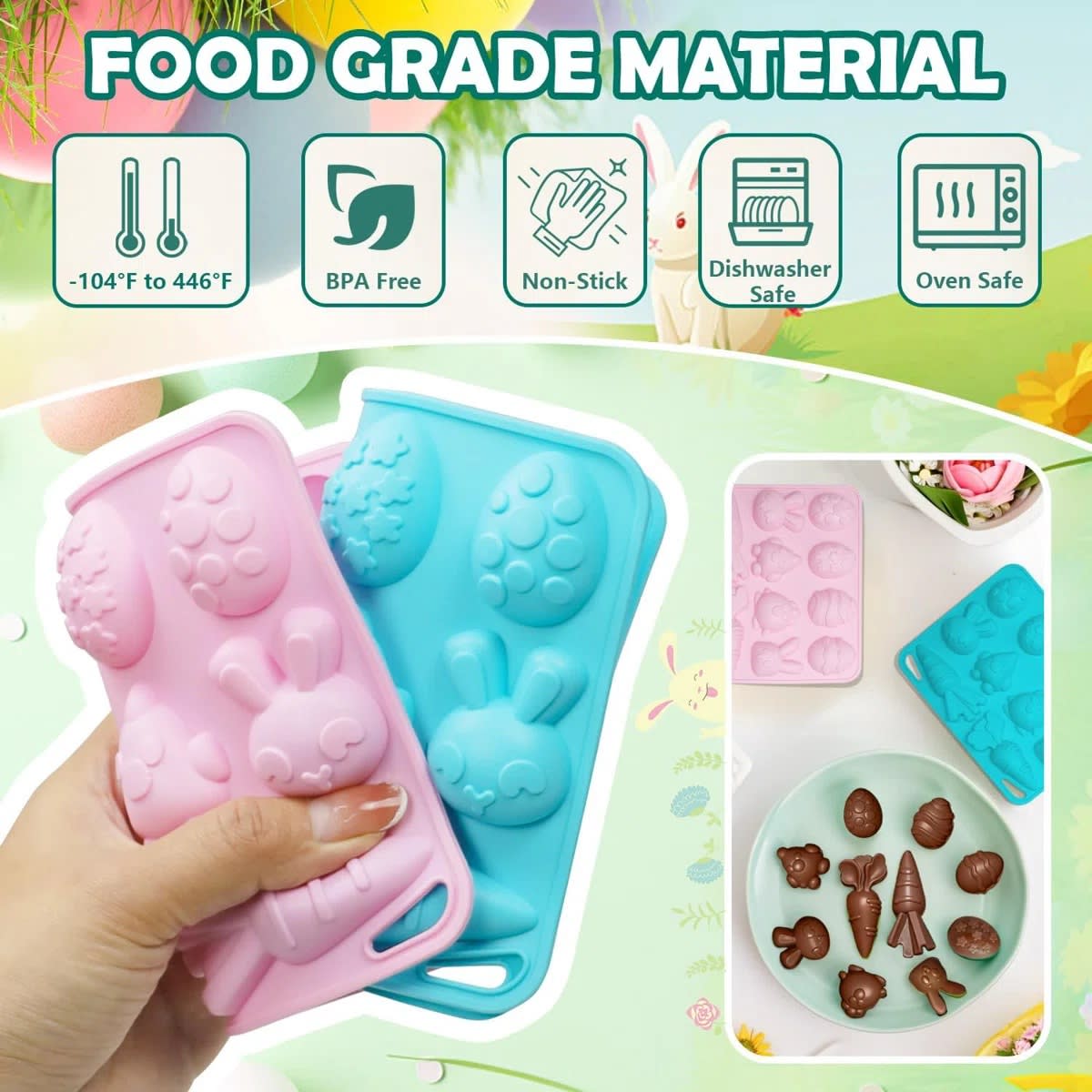 Molde Mix Pascua 10 Cavidades Silicona2