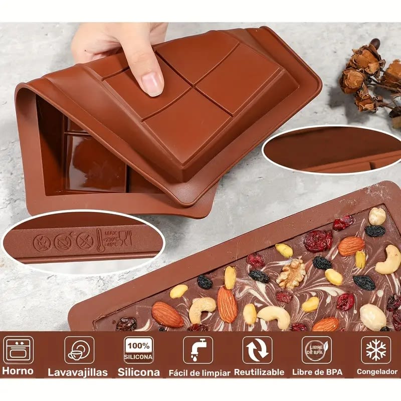 Molde Chocolate Dubai Barra Silicona5