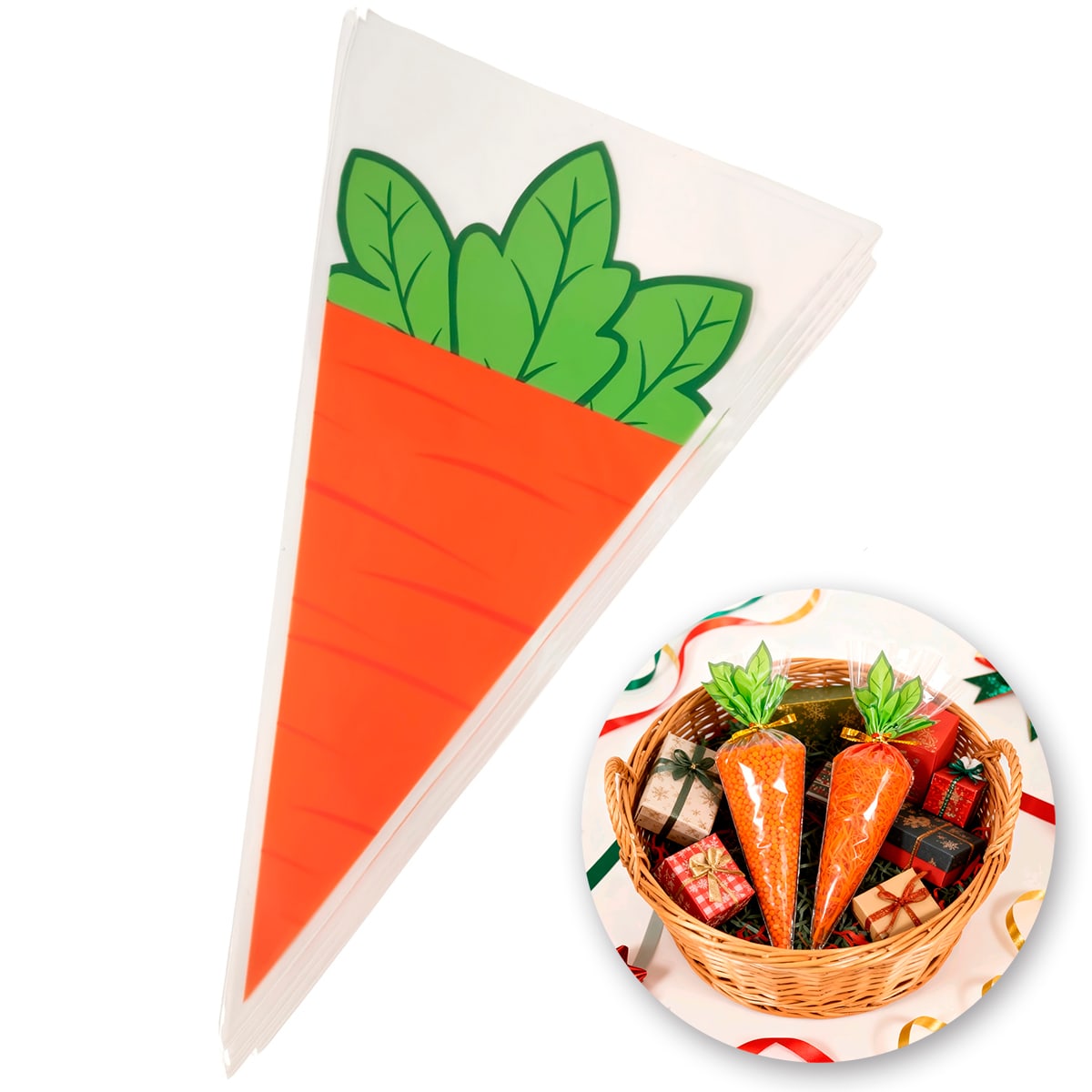 Bolsa Cono Zanahoria 10 Unidades 0