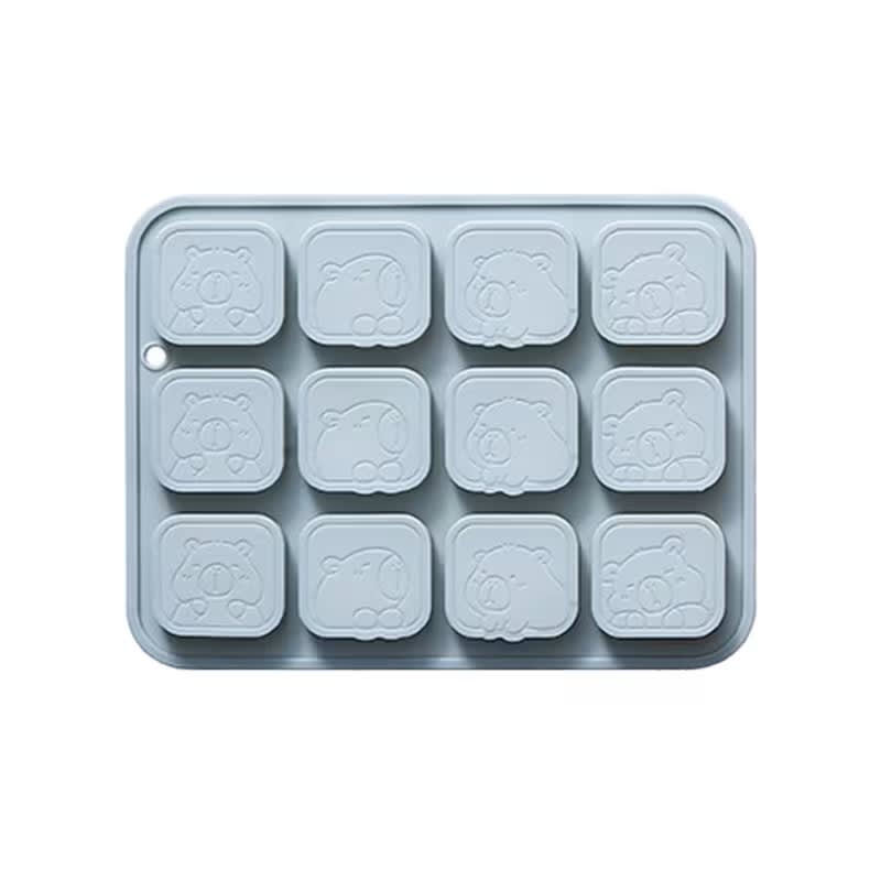 Molde Capibaras Bloques 12 Cavidades Silicona2