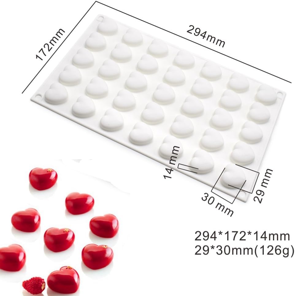 Molde Chocolate Corazones 35 Cavidades Silicona4