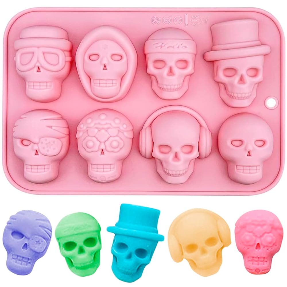 Molde Silicona 8 Calaveras 0