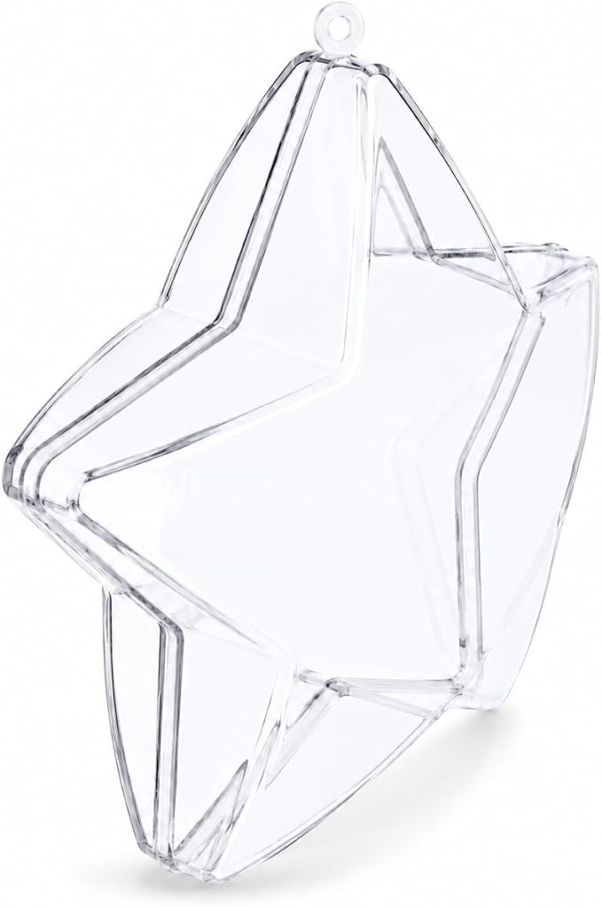 Estrella Acrílica Transparente 10 cm. 6 Unidades13