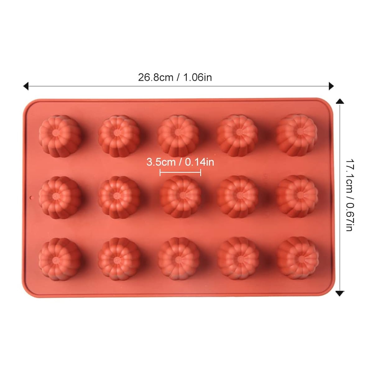 Molde para Canelés 15 Cavidades Silicona4
