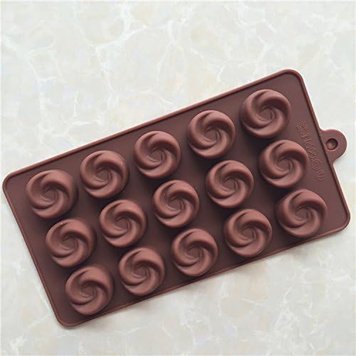 Molde Chocolate Rosa Remolino Silicona8