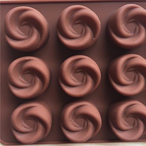 Molde Chocolate Rosa Remolino Silicona5
