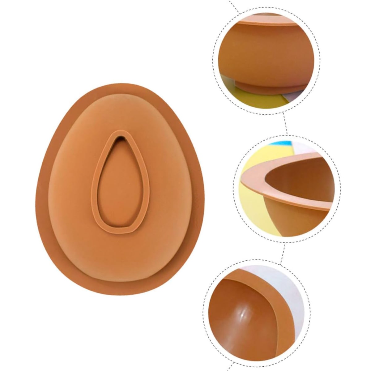 Molde Chocolate Silicona Huevo Liso 10 cm. 0