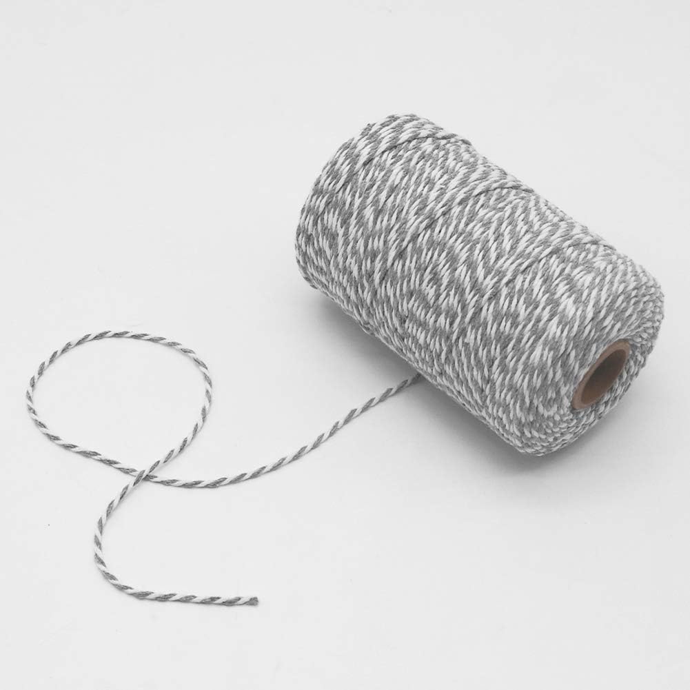 Cordón de Algodón Gris-Blanco 100 mts.1