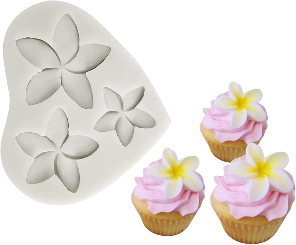 Molde Fondant Flor Plumeria Silicona 0