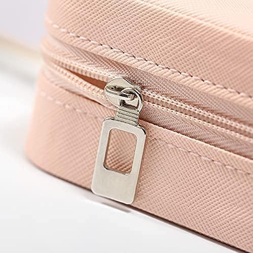 Joyero Organizador De Joyas Portátil Mini Para Viajes Rosa 10x10x5 cm.4