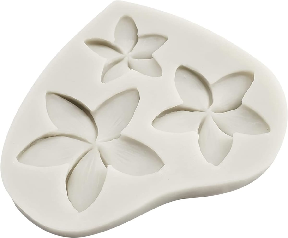 Molde Fondant Flor Plumeria Silicona2