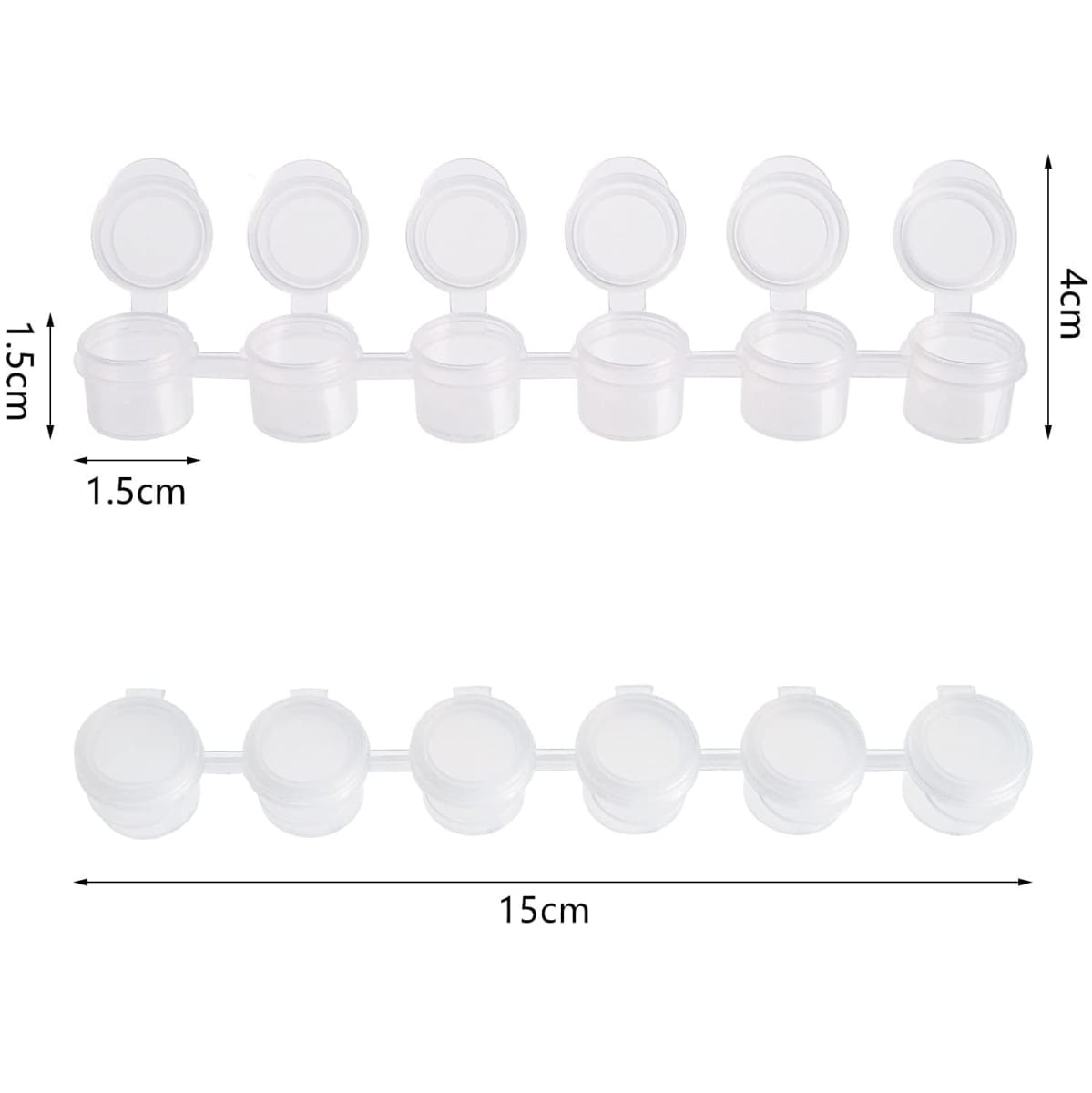 Set Tiras Potes Frascos Con Pincel Para Pintura 2 ml. 10 Unidades10