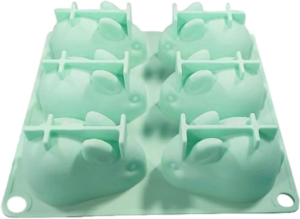 Molde Conejos 3D - 6 Cavidades Silicona6