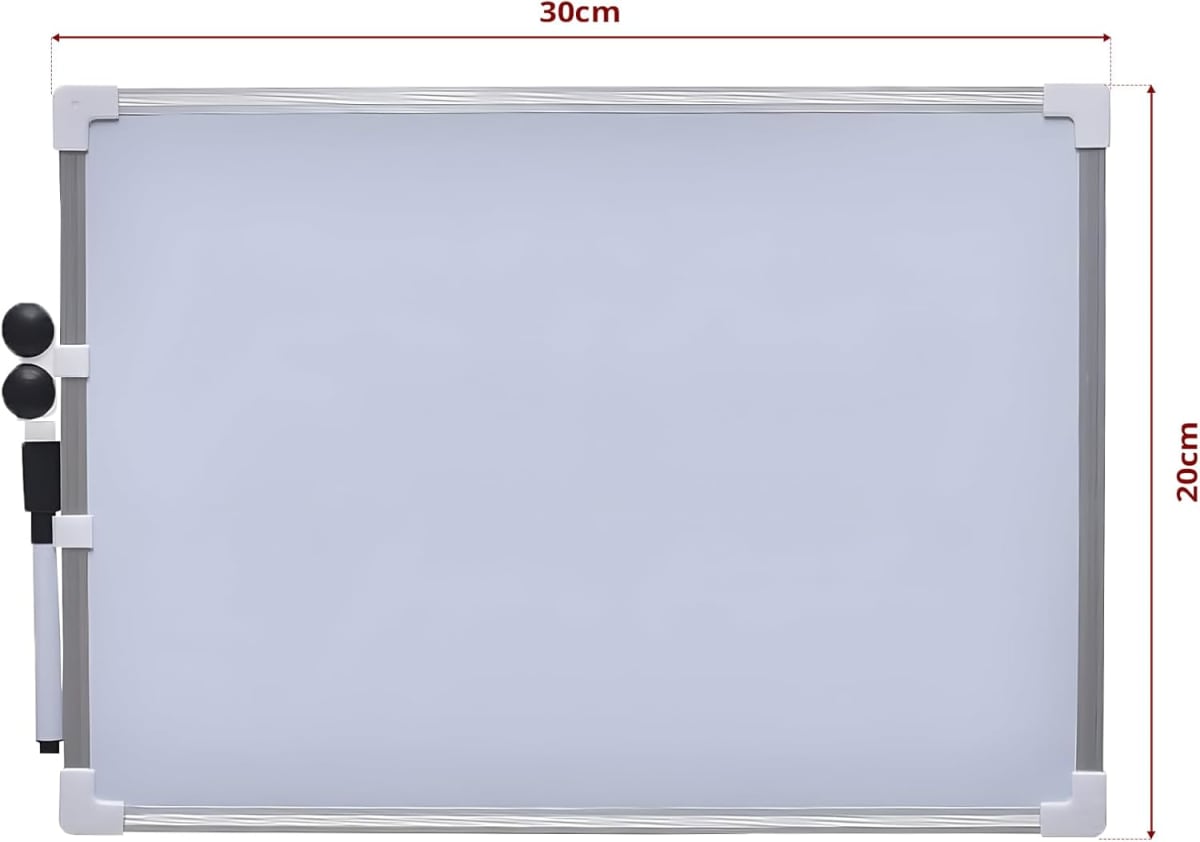Pizarra Magnética Doble Cara Marco Aluminio 20x30 Cm. Blanco12