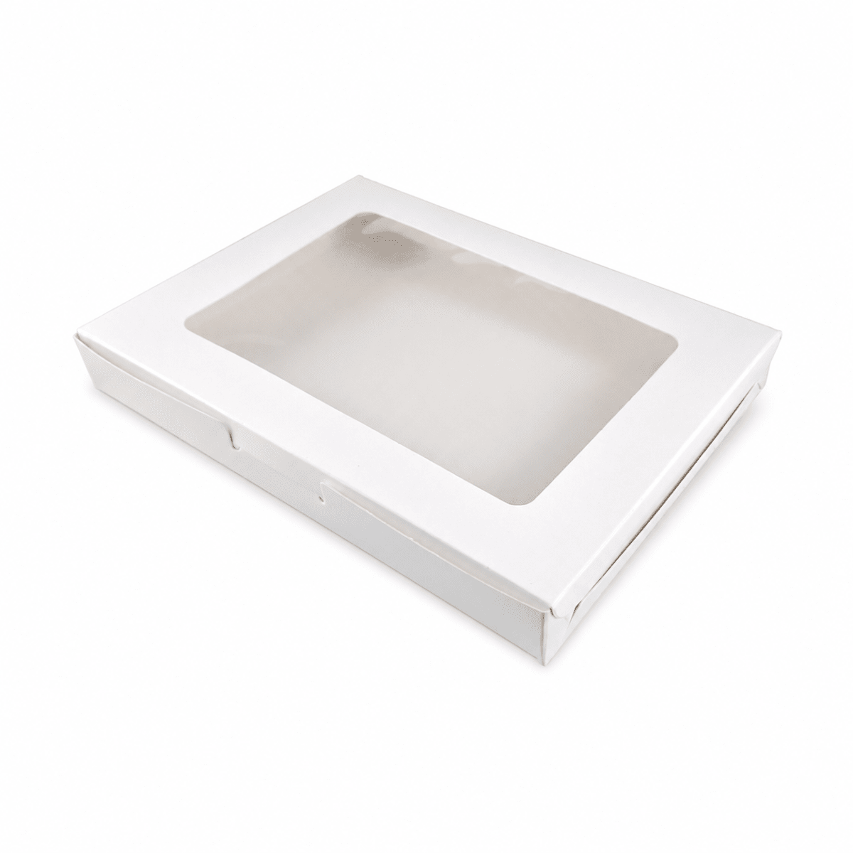 Caja Cartulina Blanca para 6 Alfajores 20x15x2.5 cm. 10 Unidades1