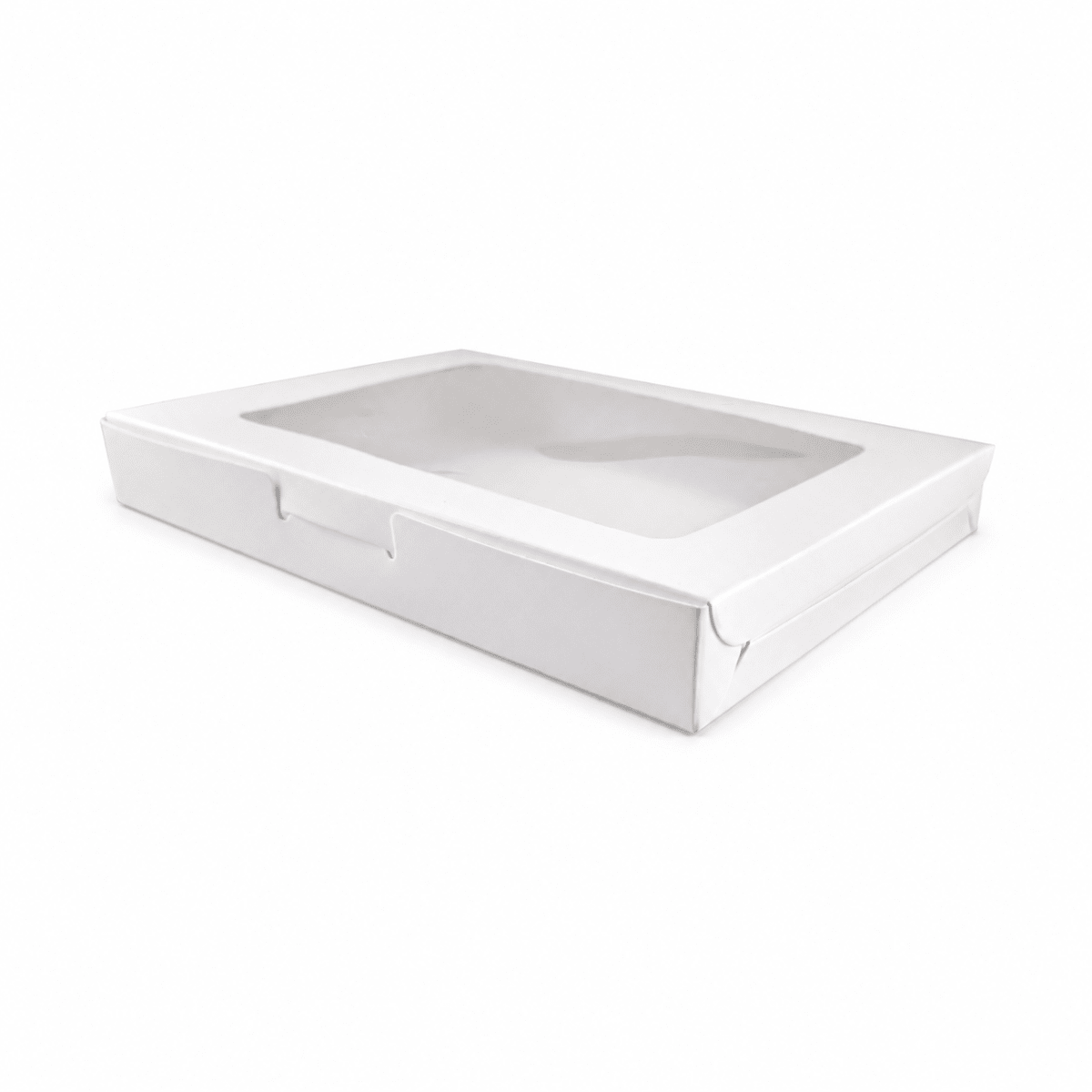 Caja Cartulina Blanca para 6 Alfajores 20x15x2.5 cm. 10 Unidades2