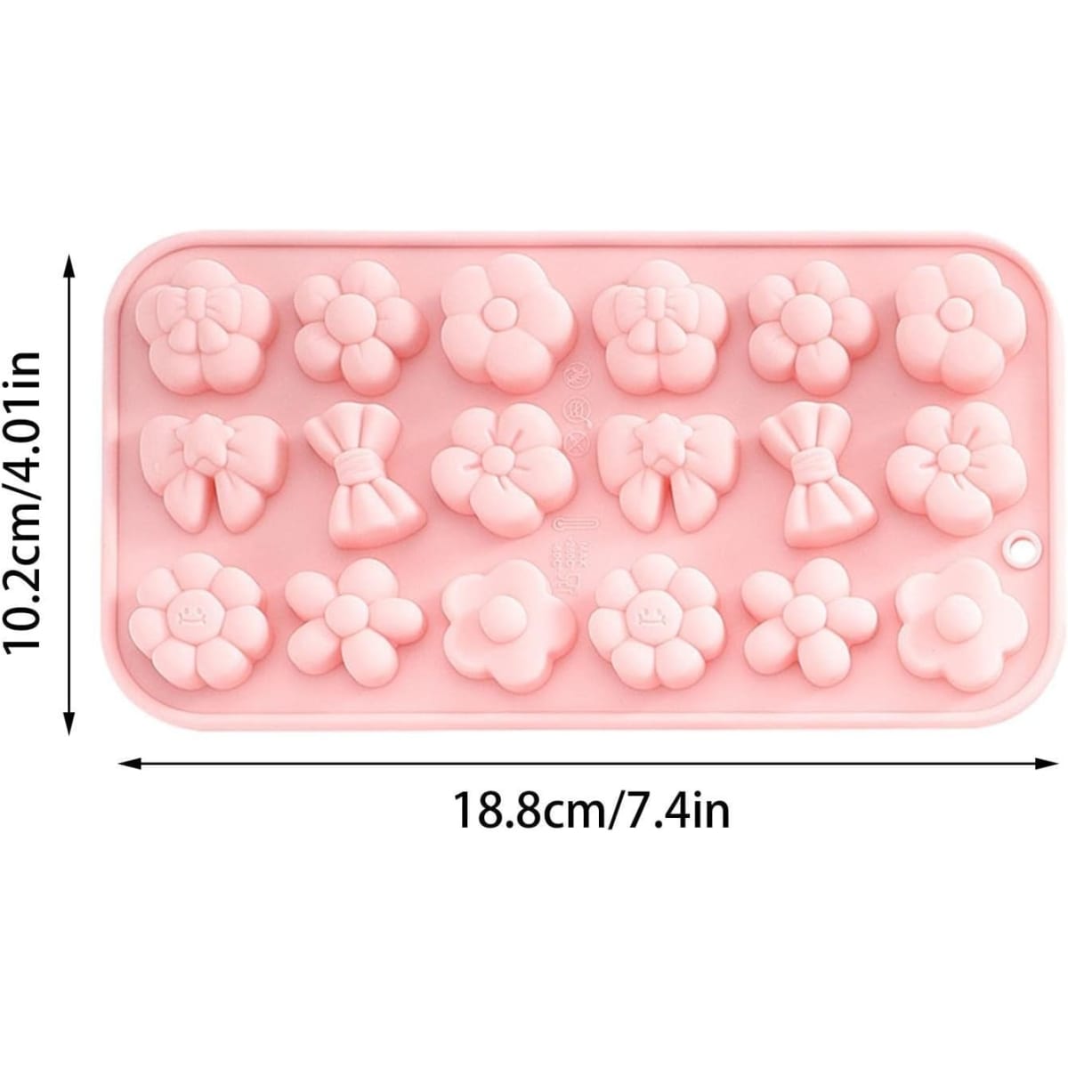 Molde Flores y Moños Silicona7