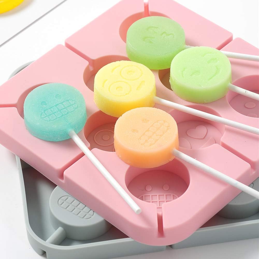 Molde Silicona Paletas Smiley Emoji2