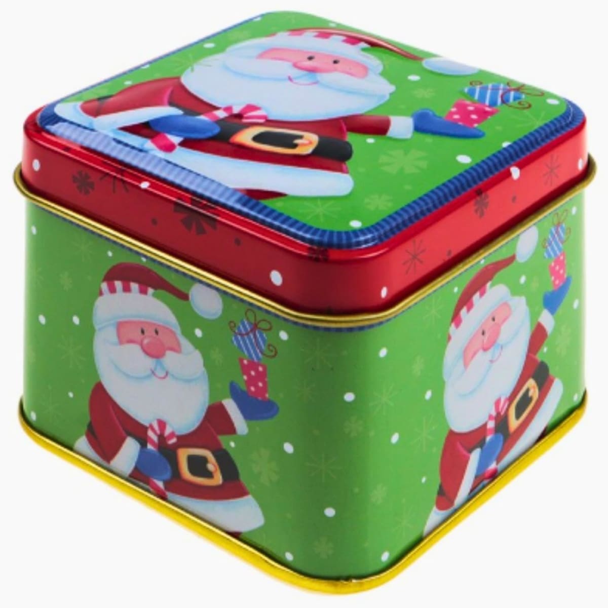 Caja de Lata Navidad Santa 7,5x7,5x6,5 cm. 0