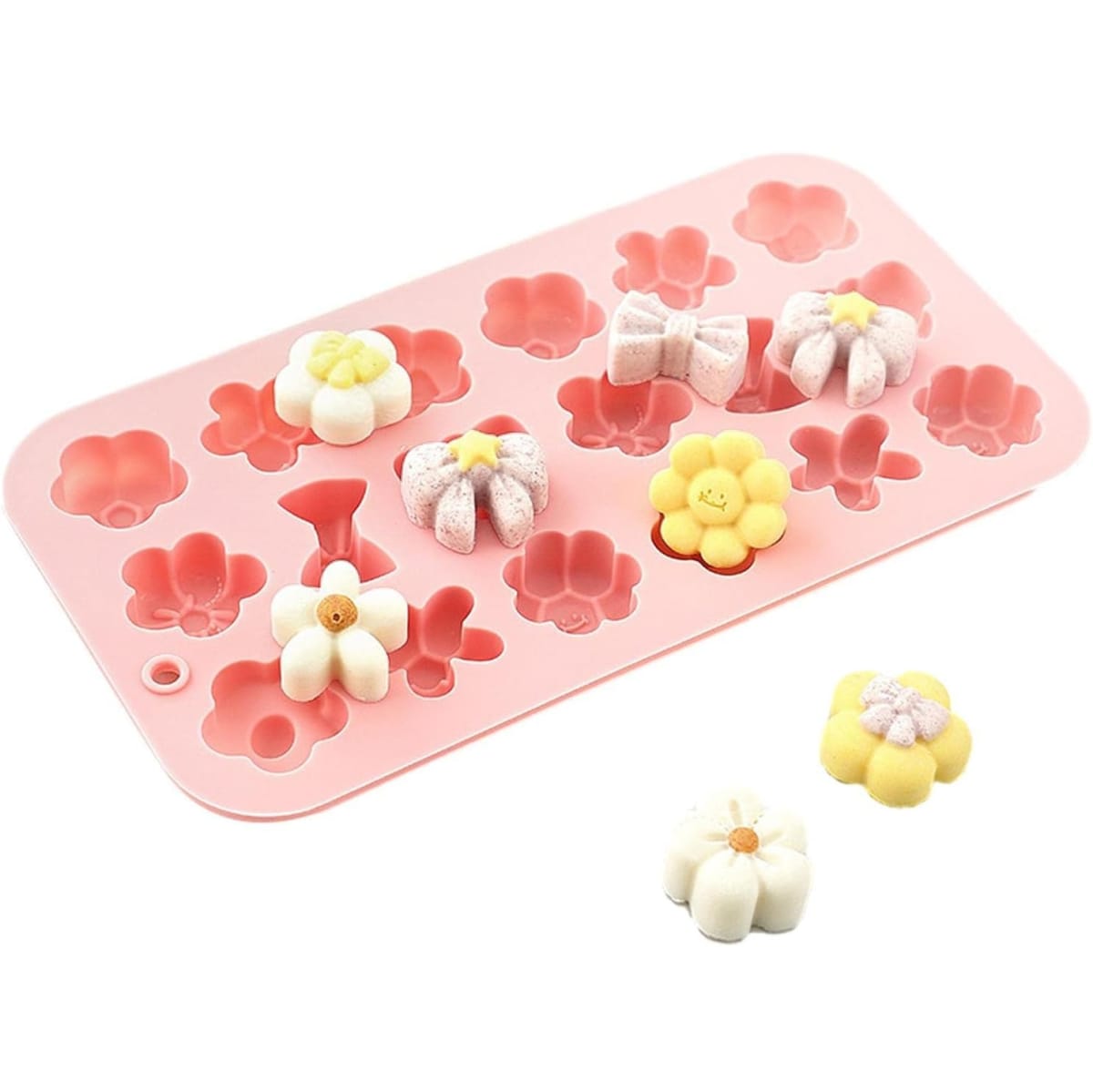 Molde Flores y Moños Silicona2