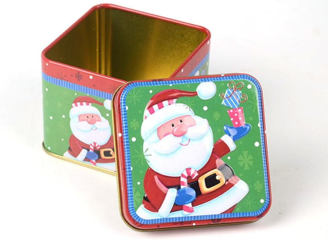 Caja de Lata Navidad Santa 7,5x7,5x6,5 cm.2