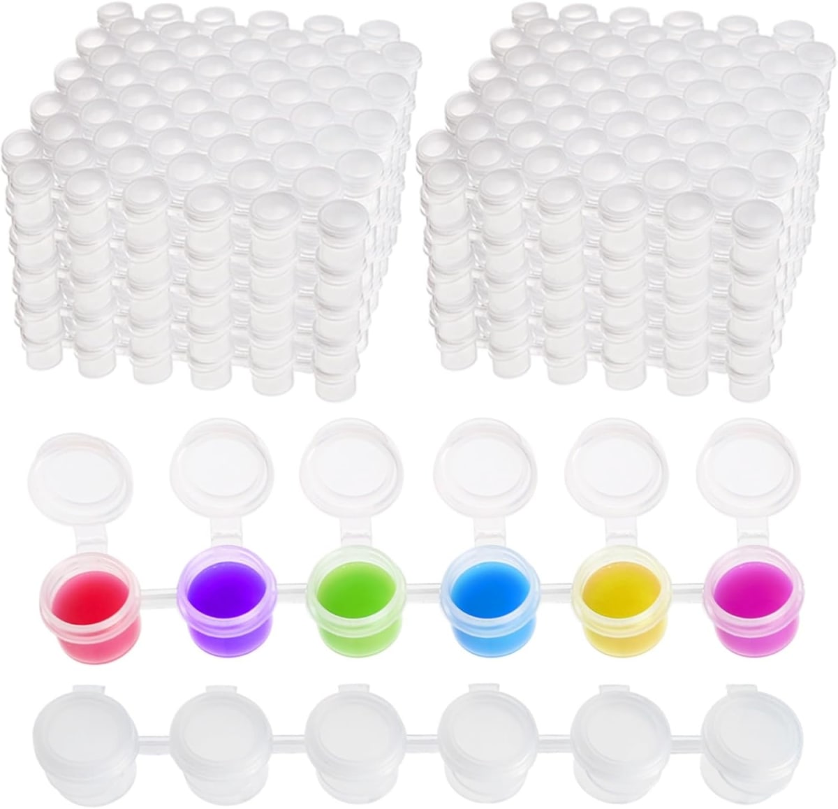 Set Tiras Potes Frascos Con Pincel Para Pintura 2 ml. 10 Unidades9