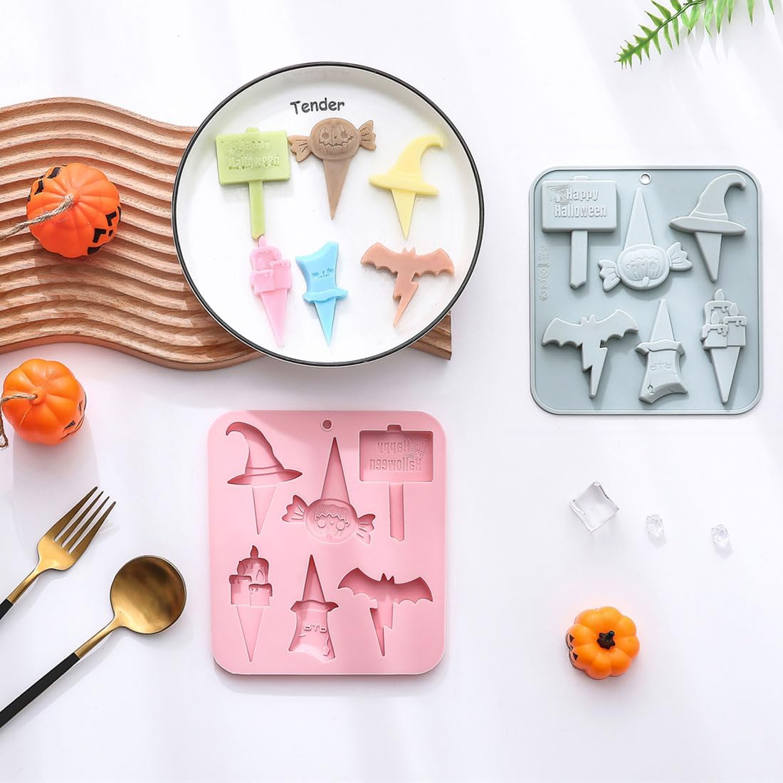 Molde Estacas de Halloween Silicona3