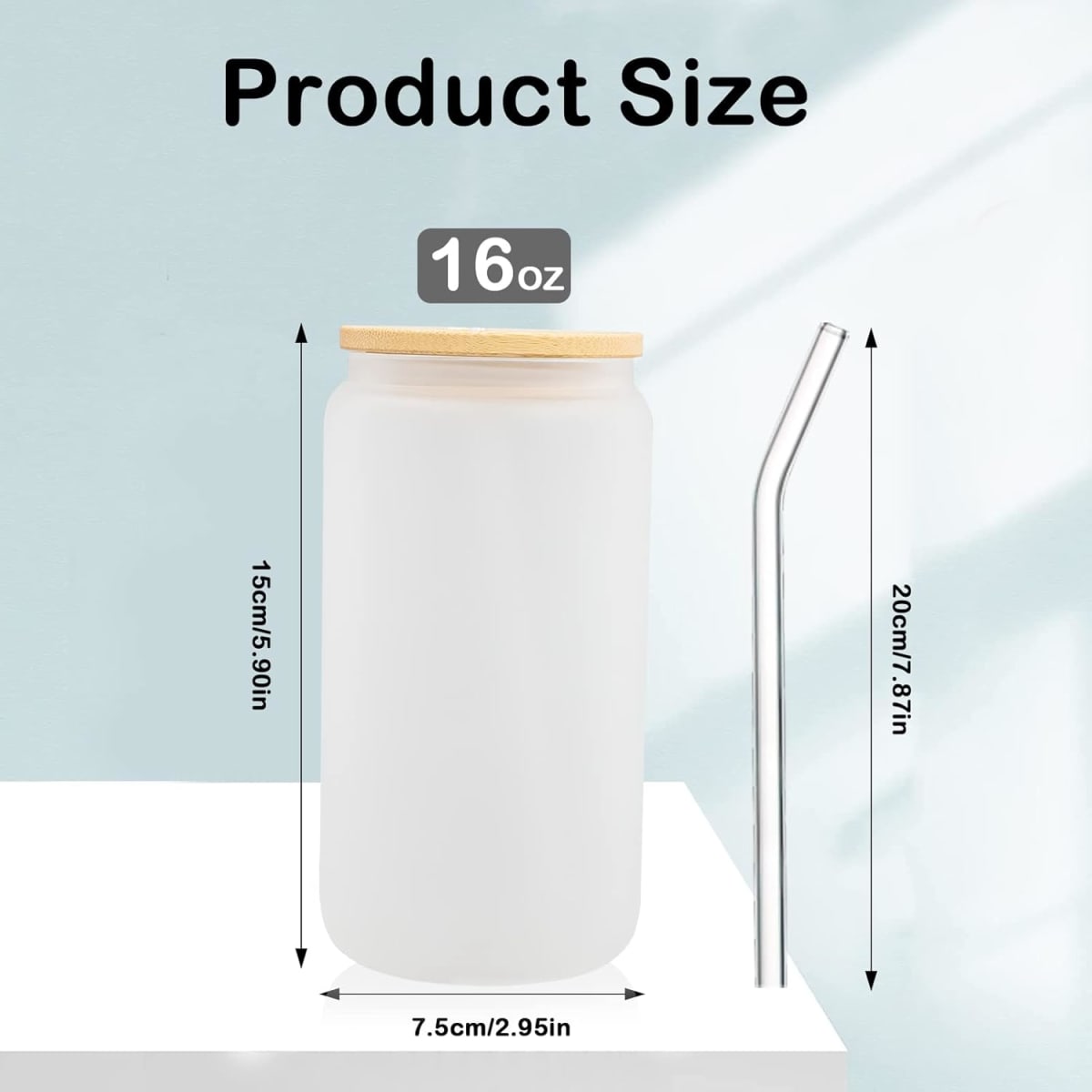 Vaso Lata Empavonado Tapa Bambú Sublimable 570ml 16oz8