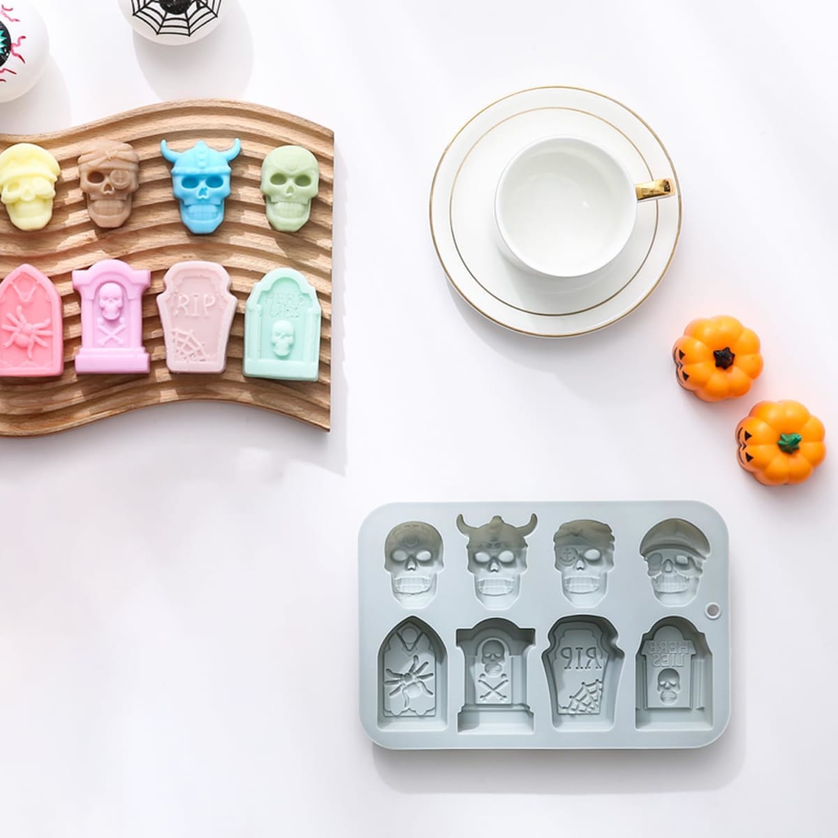Molde Cráneos y Lápidas Silicona3