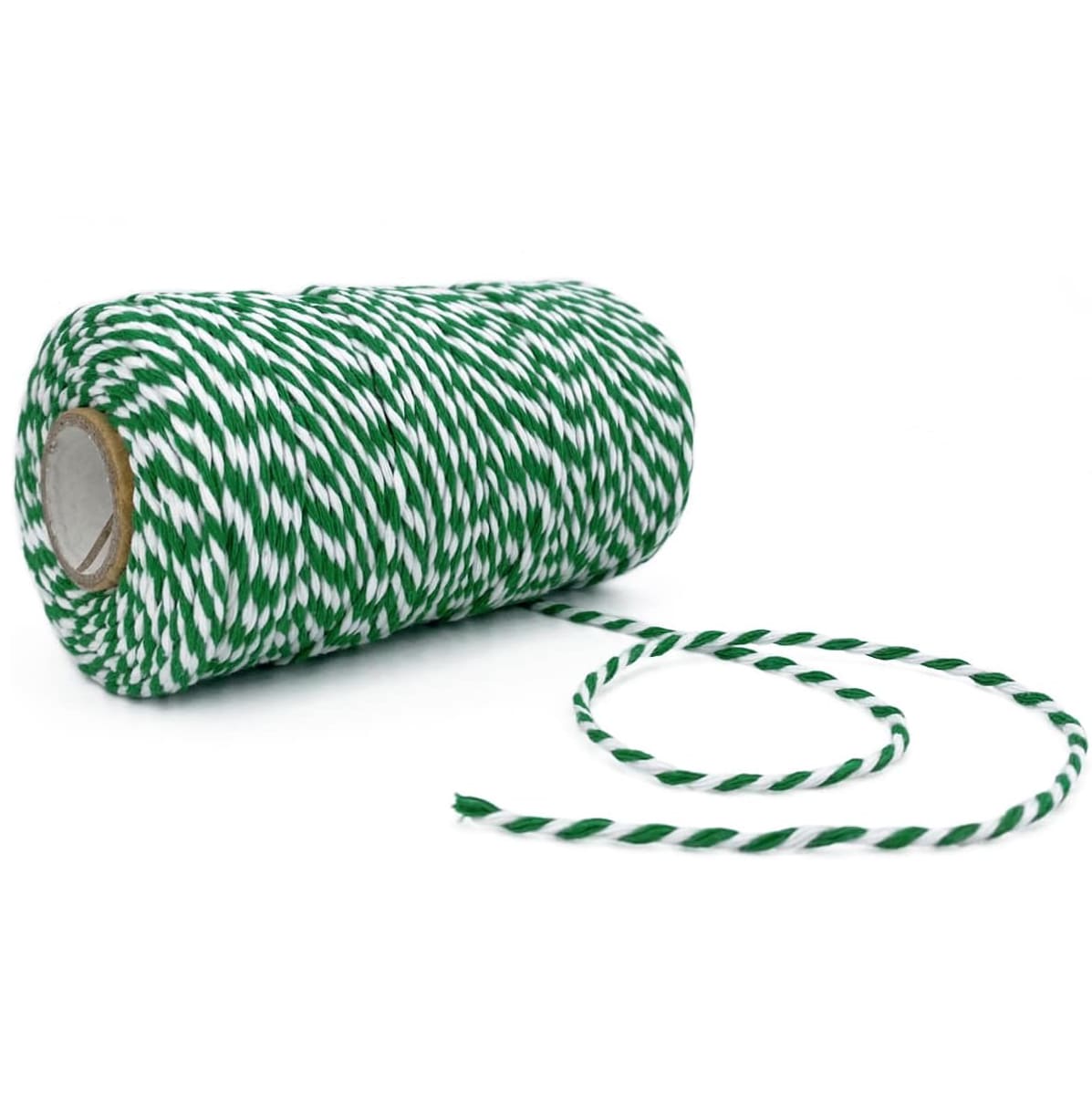 Cordón de Algodón Verde-Blanco 100 mts.1