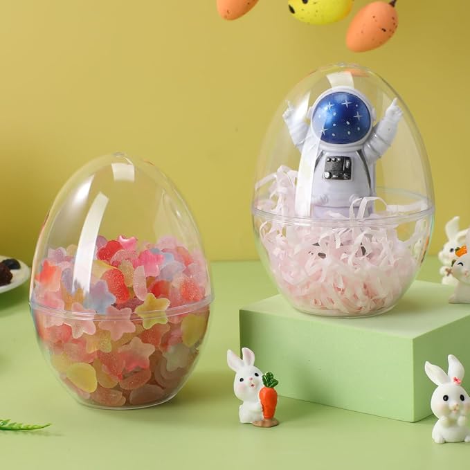 Huevo Acrílico Transparente 12x9 cm. 5 Unidades3