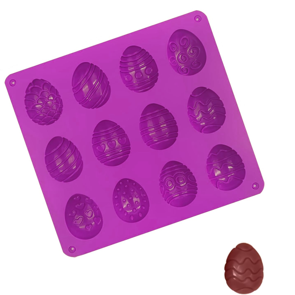 Molde Huevos Diseño 12 Cavidades Silicona5