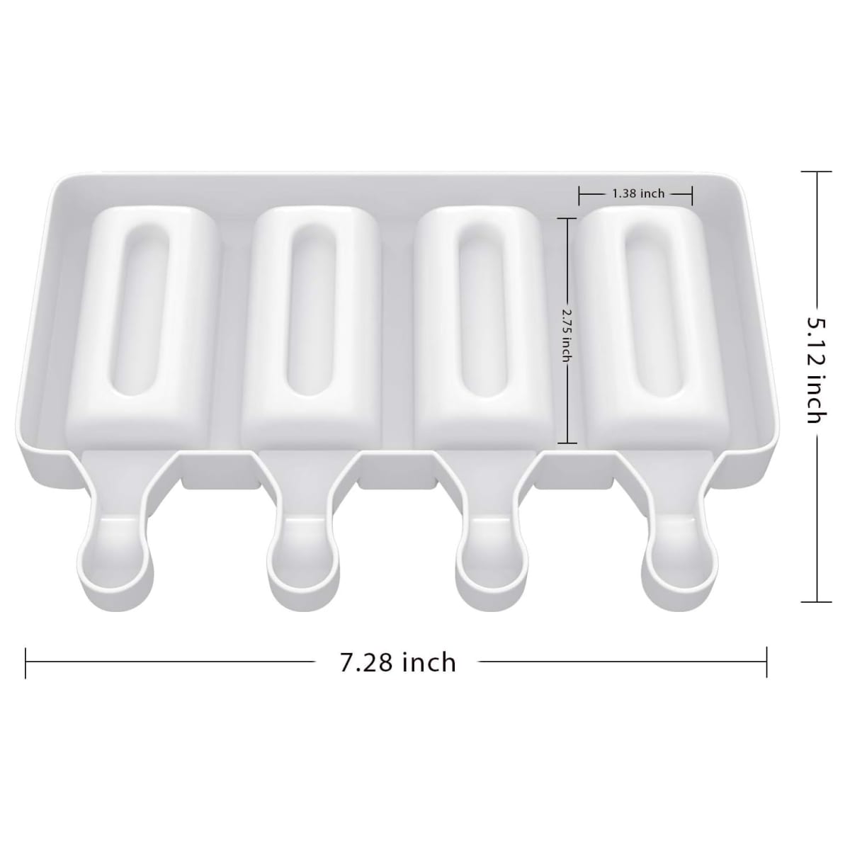 Molde Helado Cakesicles Rectangular Liso Silicona6