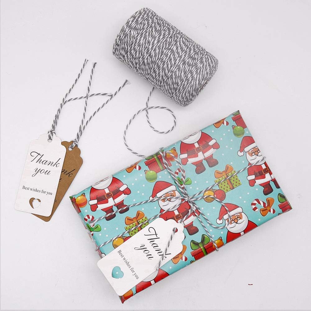 Cordón de Algodón Gris-Blanco 100 mts.2