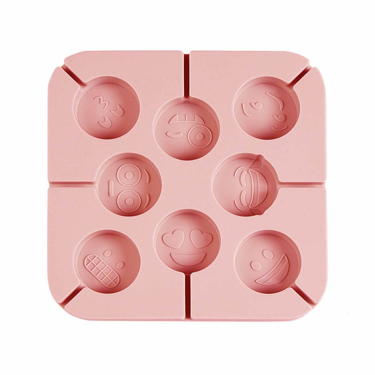 Molde Silicona Paletas Smiley Emoji 0