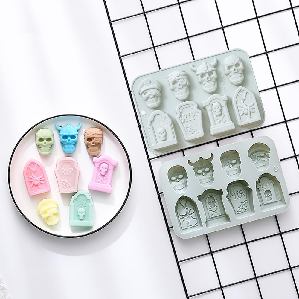 Molde Cráneos y Lápidas Silicona6