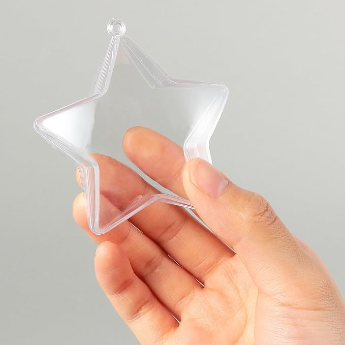 Estrella Acrílica Transparente 10 cm. 6 Unidades14