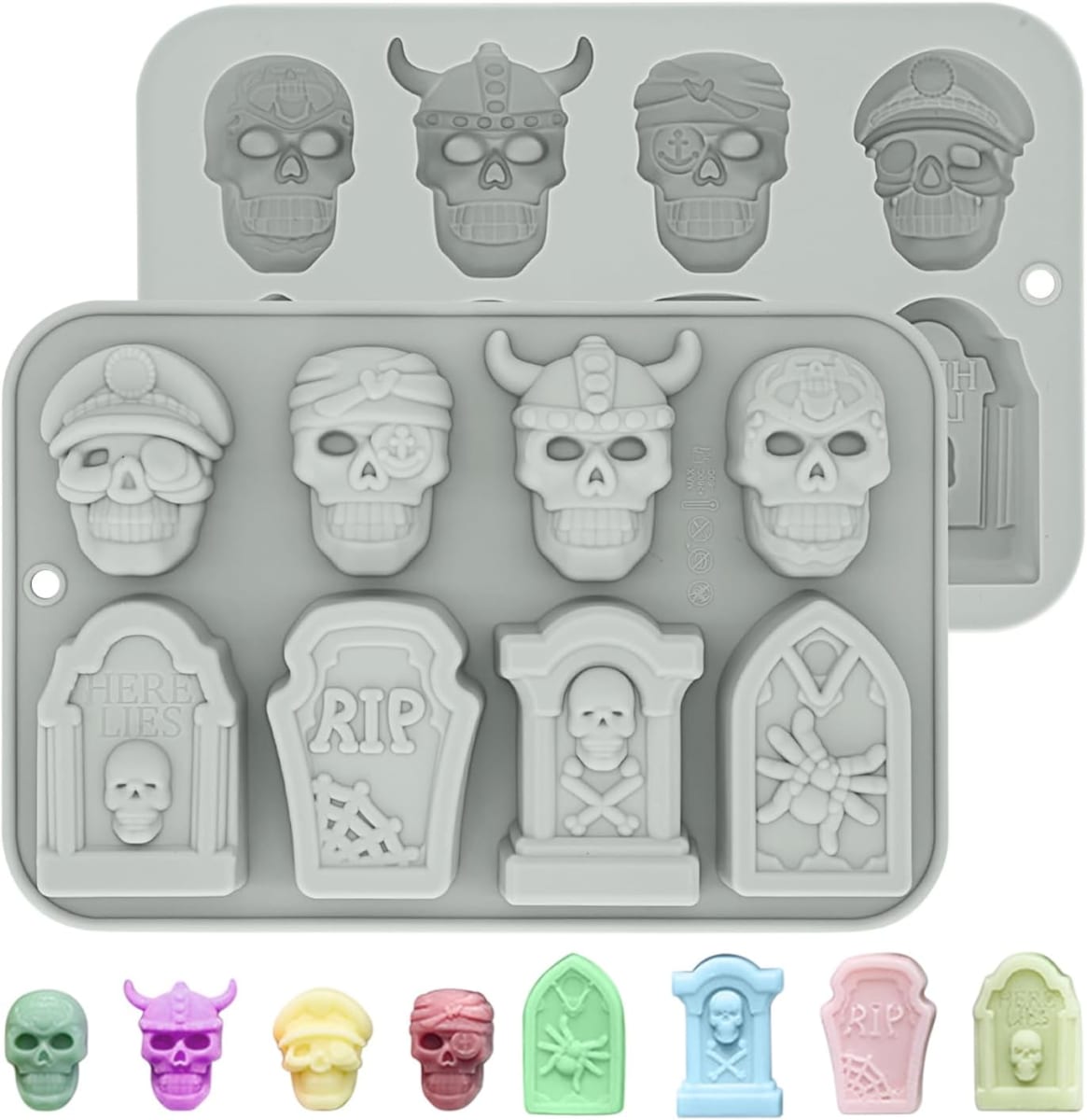Molde Cráneos y Lápidas Silicona 0