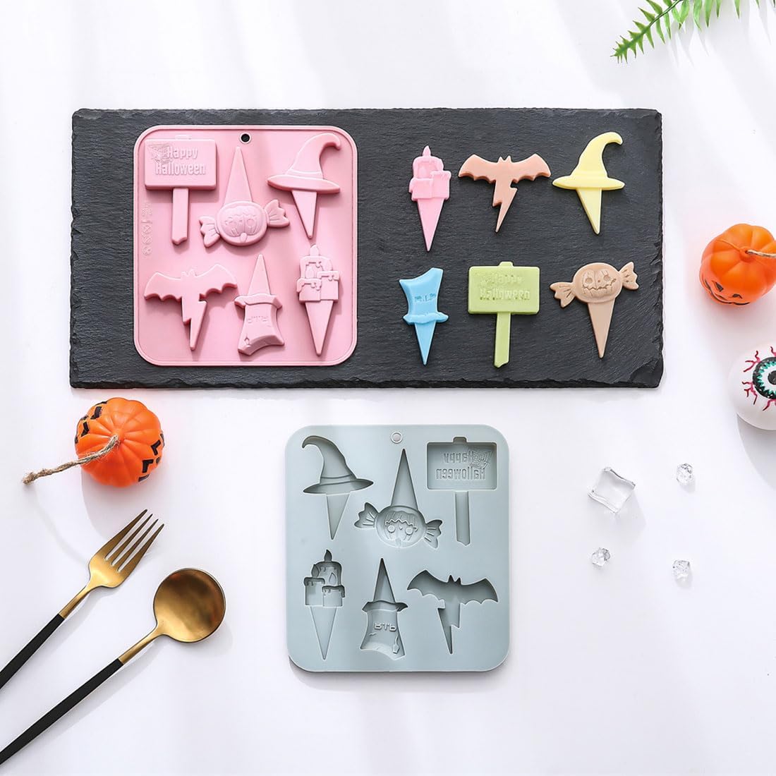 Molde Estacas de Halloween Silicona2