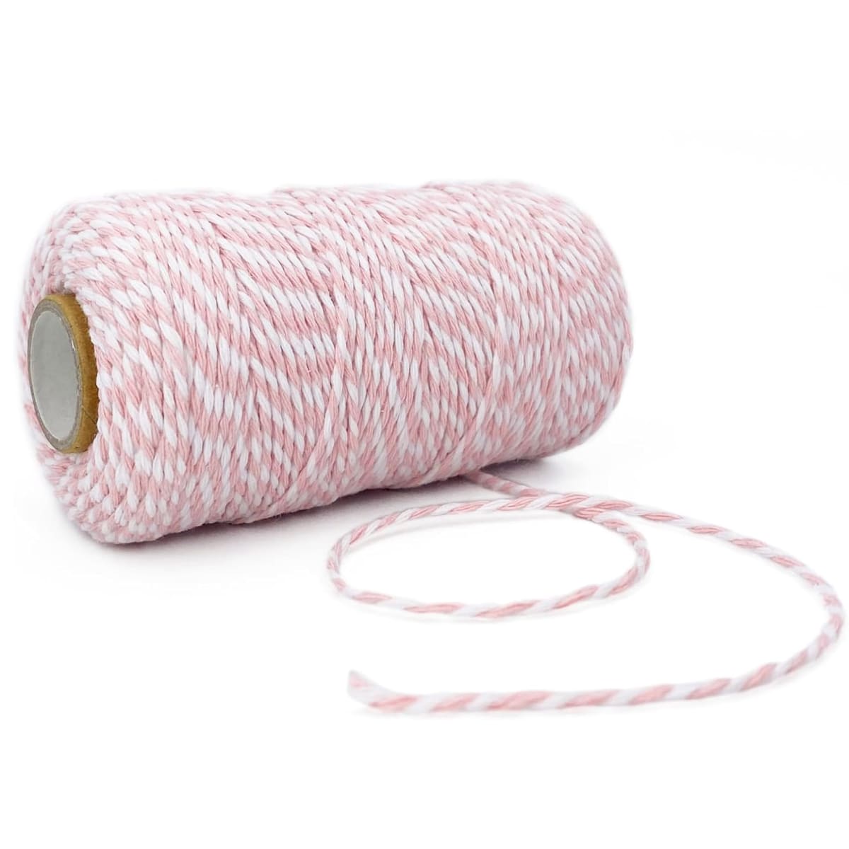 Cordón de Algodón Rosado-Blanco 100 mts.1