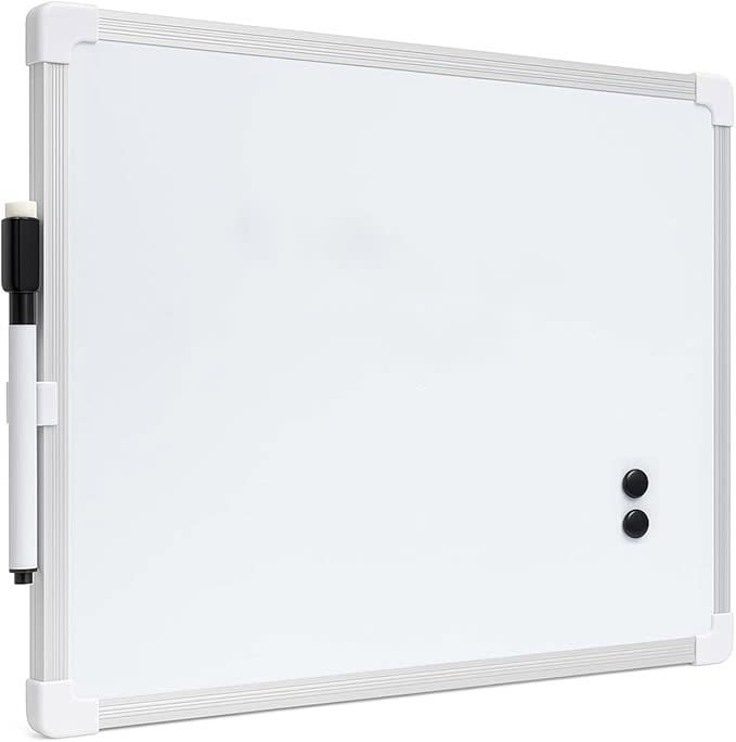 Pizarra Magnética Doble Cara Marco Aluminio 20x30 Cm. Blanco2