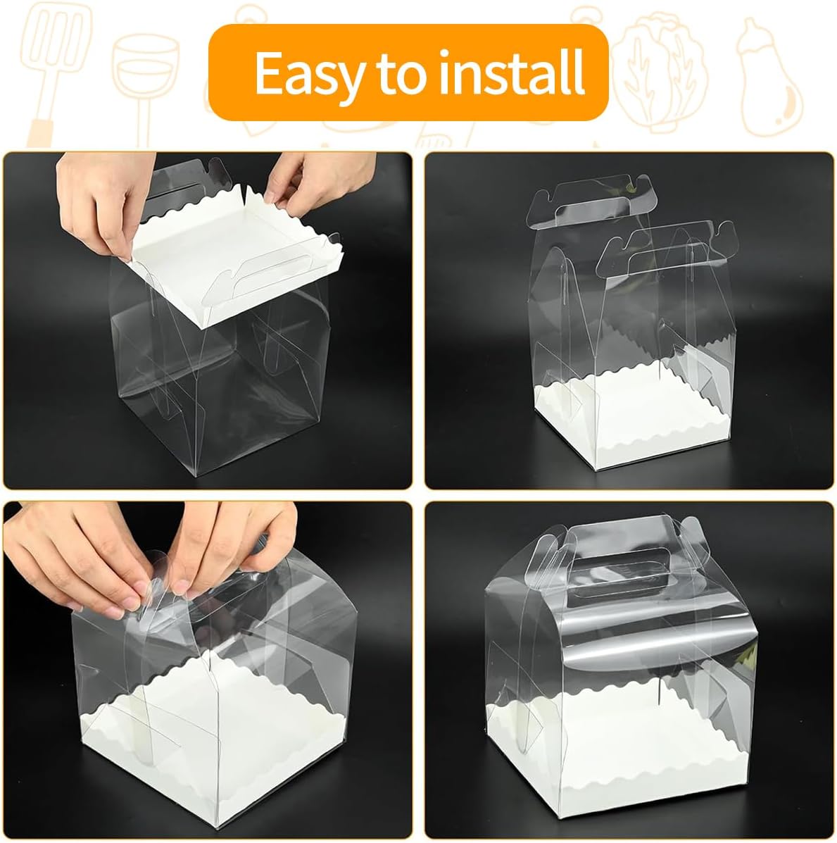 Caja Transparente con Asa 15x15x18 cm.5