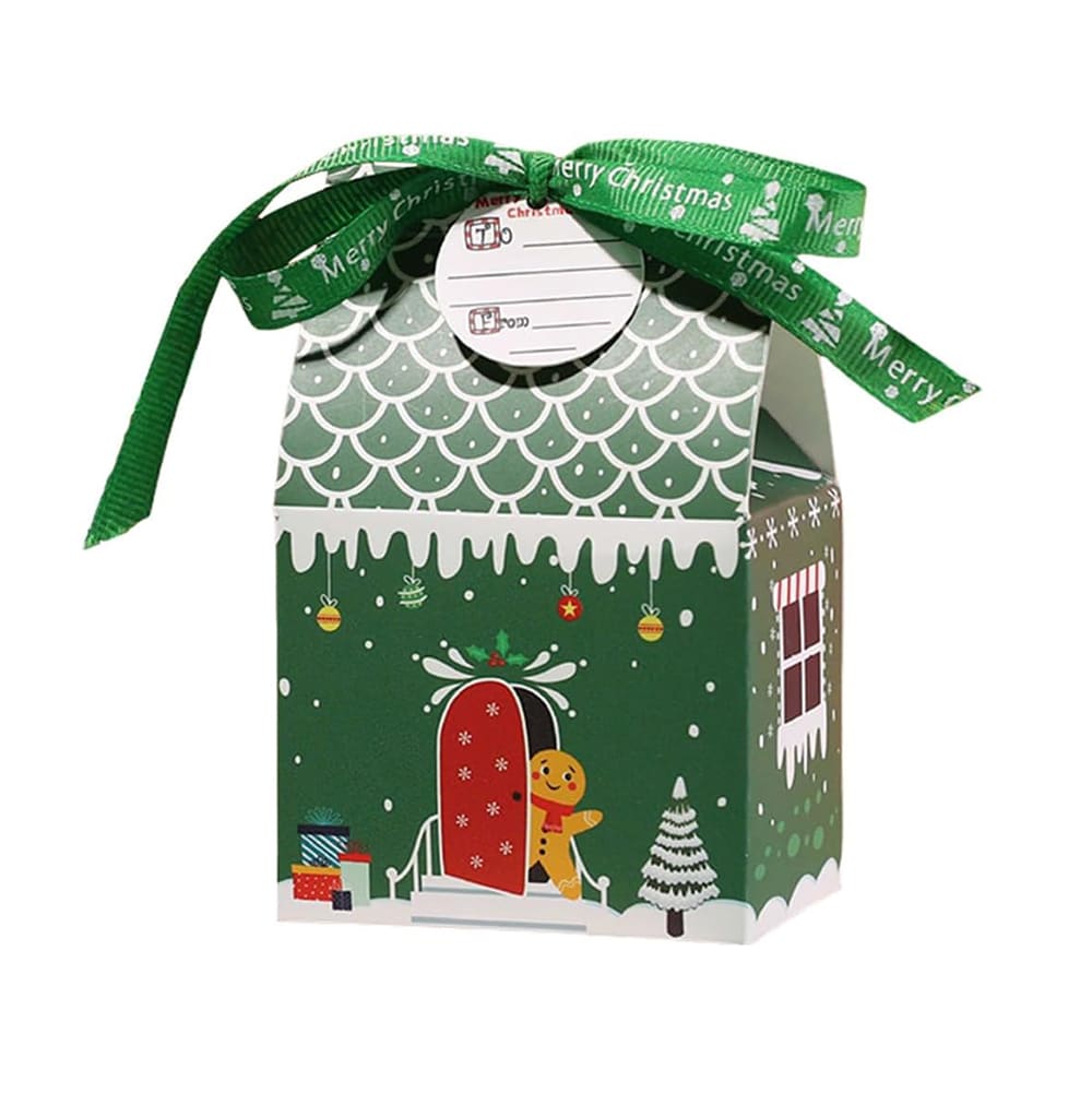Set Cajas Casa Navidad Verde N°1 10x7x5 cm. 5 Unidades1