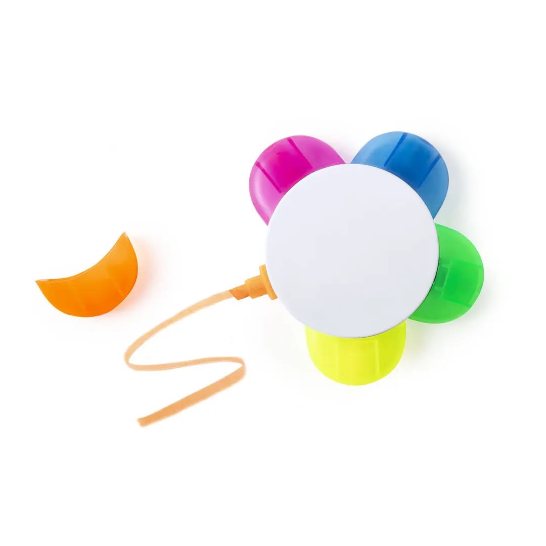 Destacador Marcador Forma Flor Personalizable 5 Puntas8