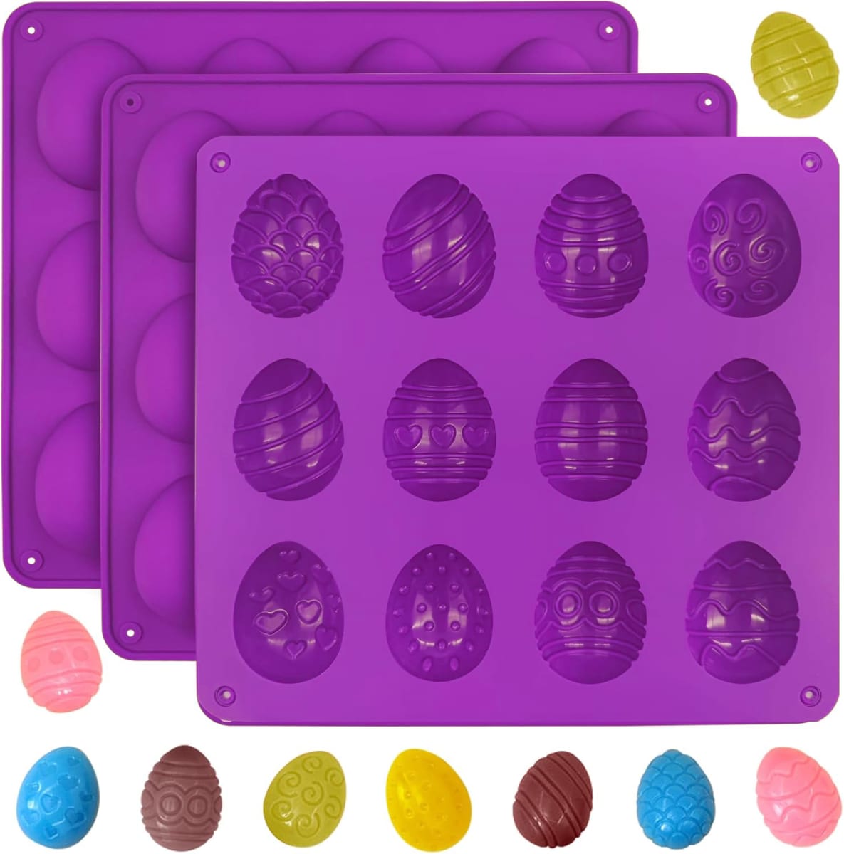 Molde Huevos Diseño 12 Cavidades Silicona3