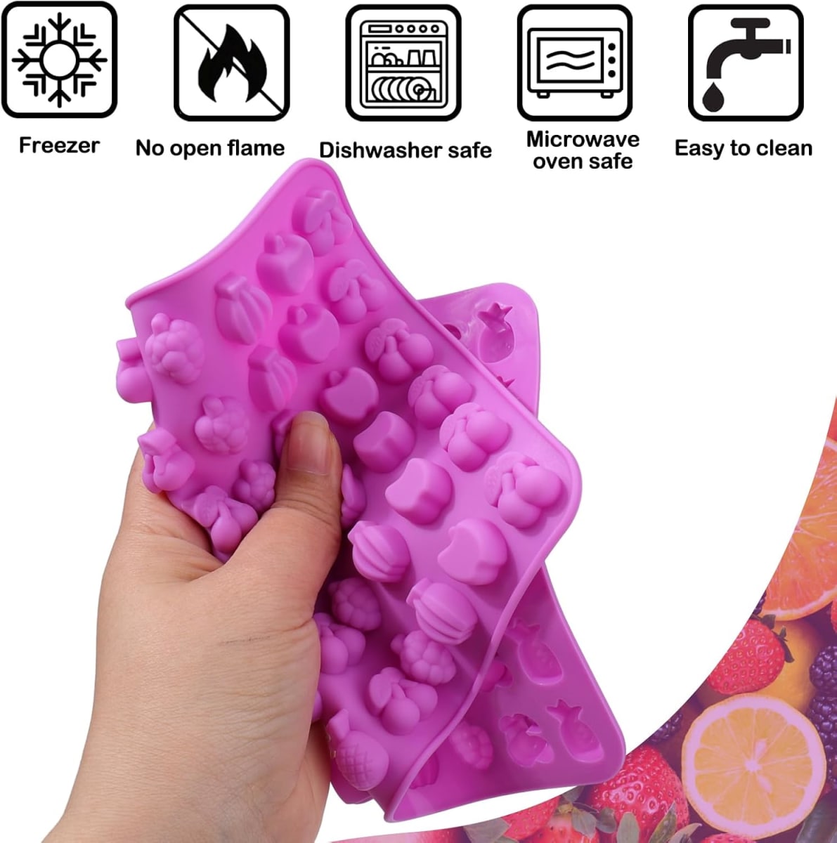 Molde Silicona Gomitas de Frutas6